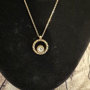 Brighton HALO reversible Purple Clear Crystal necklace.